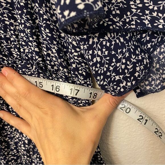 Keluummi micro Floral Maxi Wrap Dress Empire Waist flutter ruffle v neck plus 24 - Picture 11 of 14